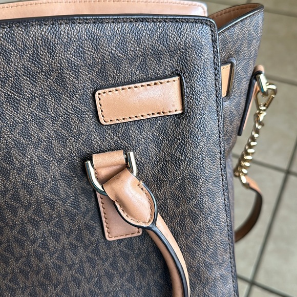 MICHAEL KORS|HAMILTON KORS STUDIO LG EW satchel brown logo - Picture 12 of 15